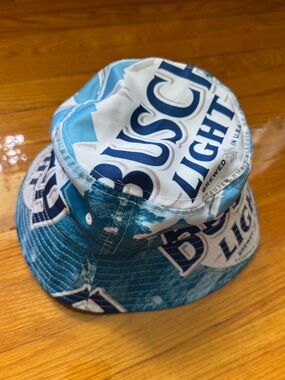 Never been worn Busch Light Logo Bucket Hat - Teal & White Unisex Outdoorsy